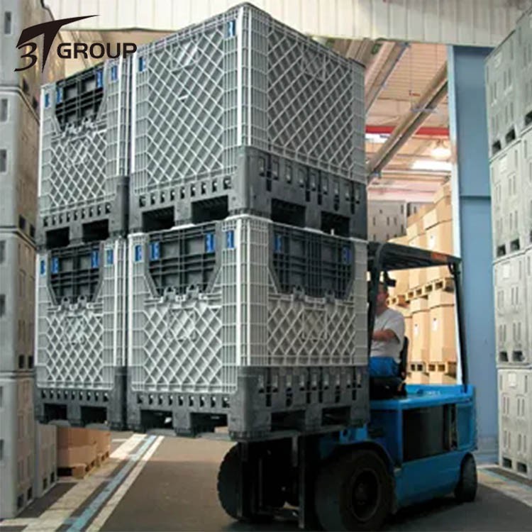 China Folding Plastic Bulk Pallet Container China Folding Plastic Bulk Pallet Container